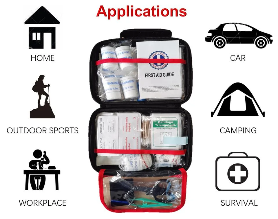 Medical Emergency Trauma Box First Aid Kit Bag for Travel and Home