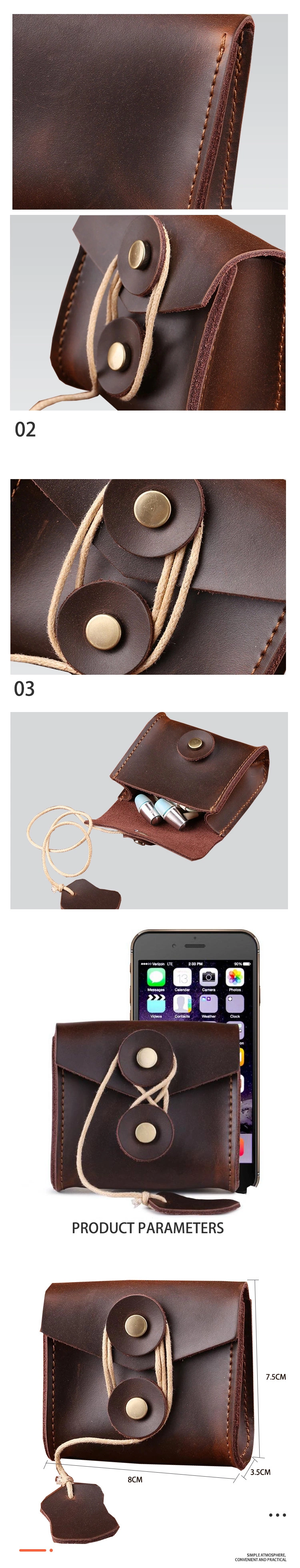 Ea083 Luxury Cover Bluetooth Leather Airpod Cases for Cute Headphone Custom Small PRO Earphone Protective Case