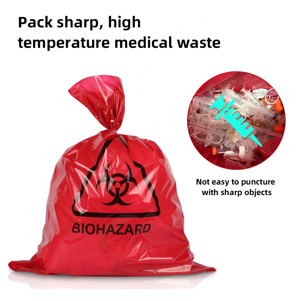 China Yellow Medical Waste Bag Large Autoclave Plastic Biohazard Garbage Bag for Hospital Waste