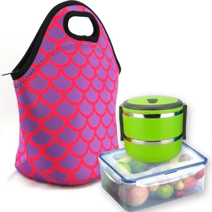 Large Capacity Packaging Neoprene Lunch Bag Insulated Cooler Bag