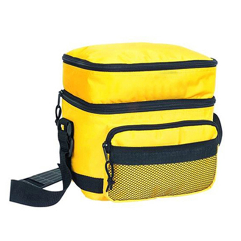 Quilted Hot and Cold Insulated Cooler Bags with Double Compartments