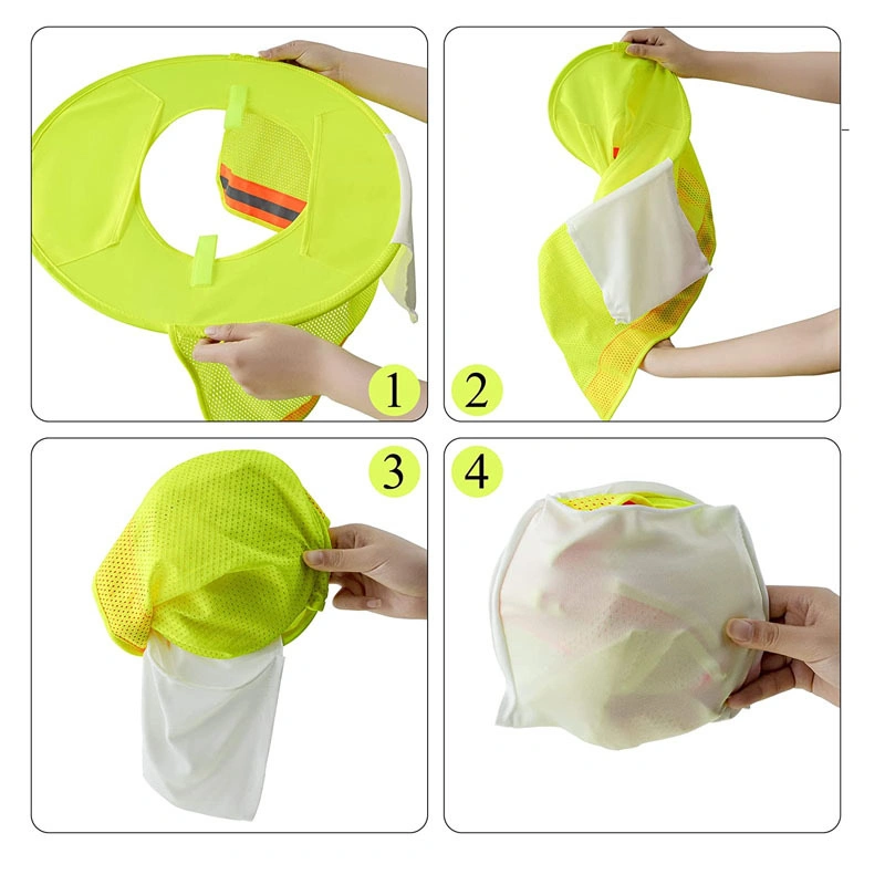 High Visibility Safety Reflective Sun Hat Shield Cover for Helmet