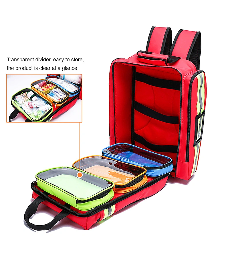 Empty Stylish Trauma Modular Paramedic First Aid Kit Medical Collection Luxury Trolley Bags Medic Module Backpack Bag for Doctor