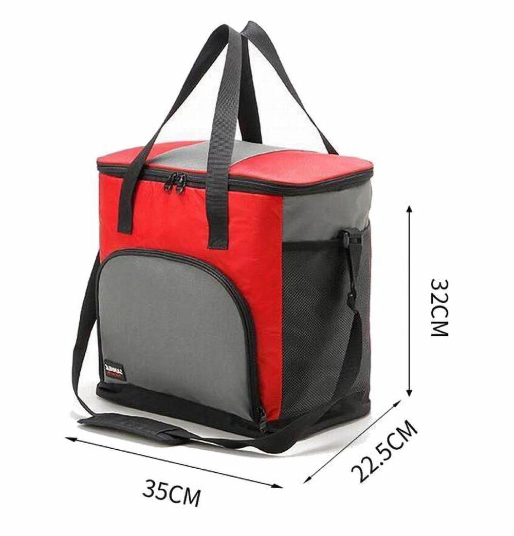 Promotional Custom Made Big Compartment Wine Cooler Carrier Bag Thermal Insulated Cooler Bag with Long Strap