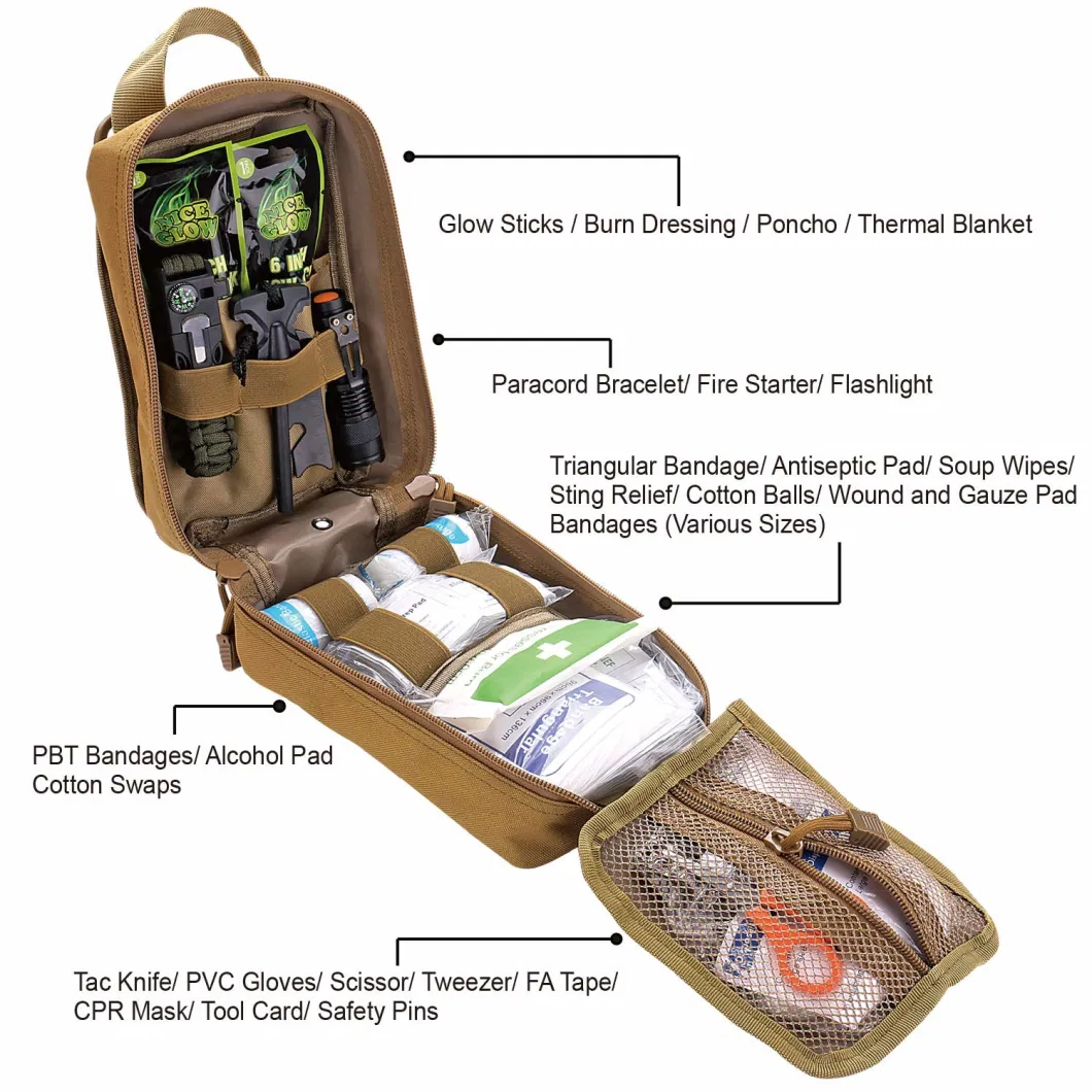 Survival First Aid Kit Outdoor Gear Emergency Kit Trauma Bag