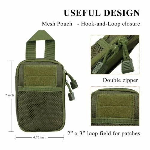 High Quality Small Molle Tactical Medical Individual First Aid Kit Ifak Pouch Bag for Outdoor Travel