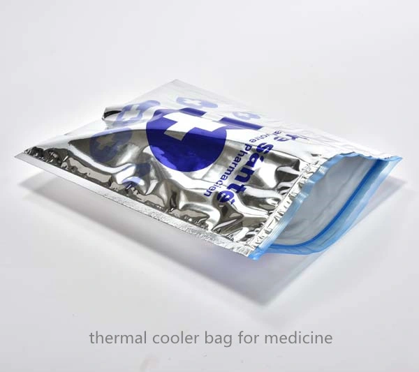 Cold Chain Transportation Cooler Bag for Foods Medicine Thermal Cooler Bag with Aluminium EPE Foam Hot Cold Bag Isothermal Bag Ziplock Cooler Bag