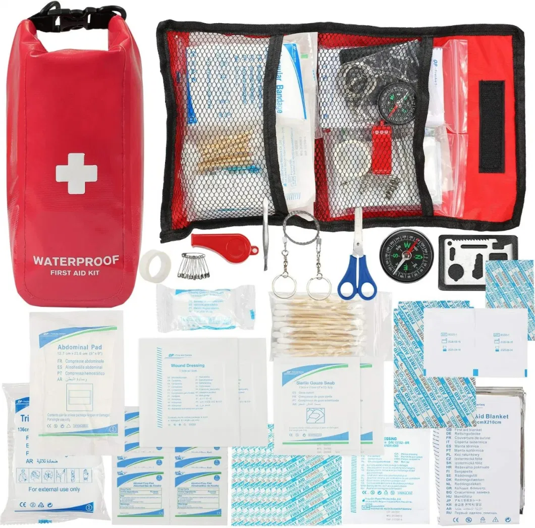 Custom Logo Waterproof Small First Aid Kit Medical Bag with Equipment for Travel Boating Vehicle Sports