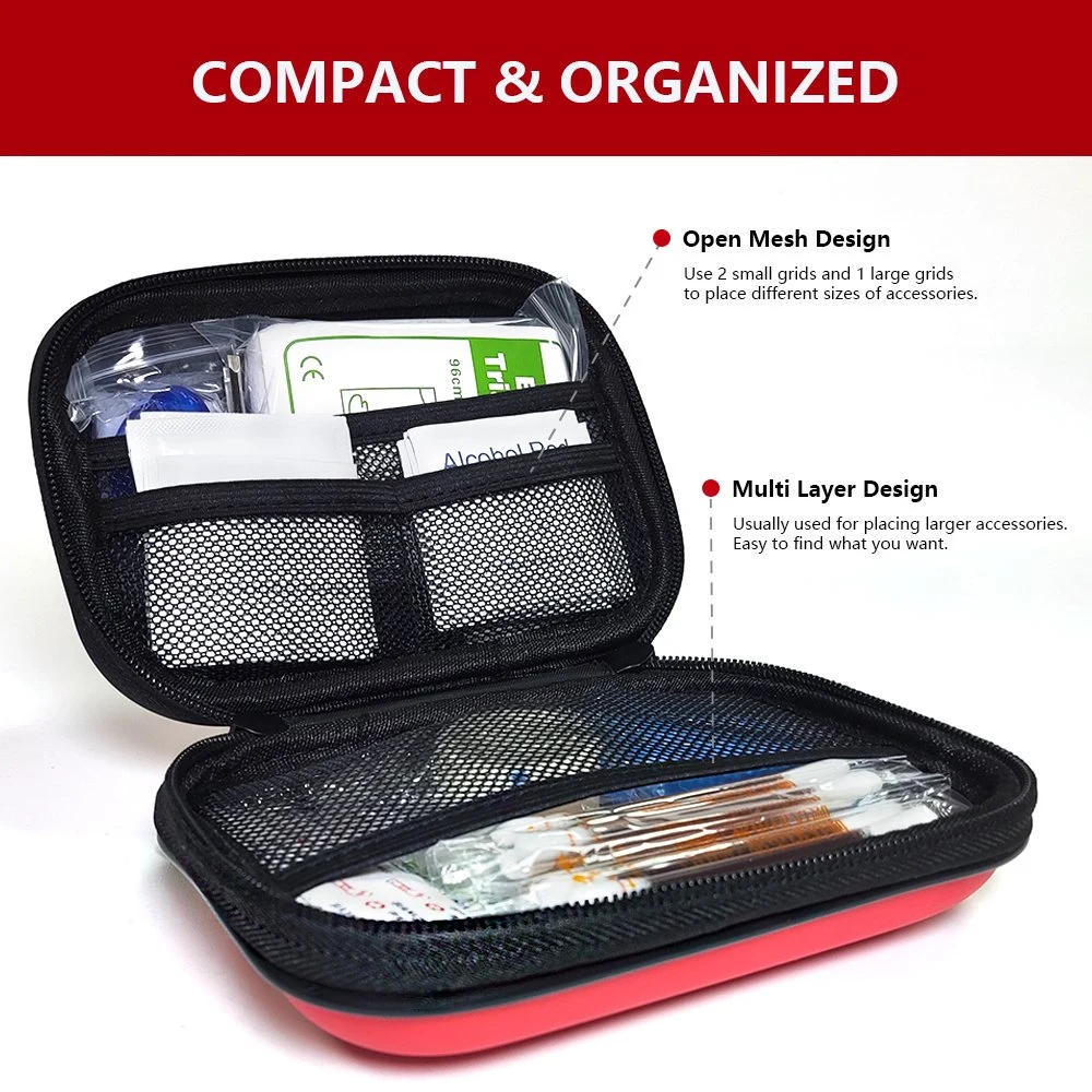 Custom Logo Mini Travel Portable Outdoor EVA First Aid Kit with Emergency Medical Supplies