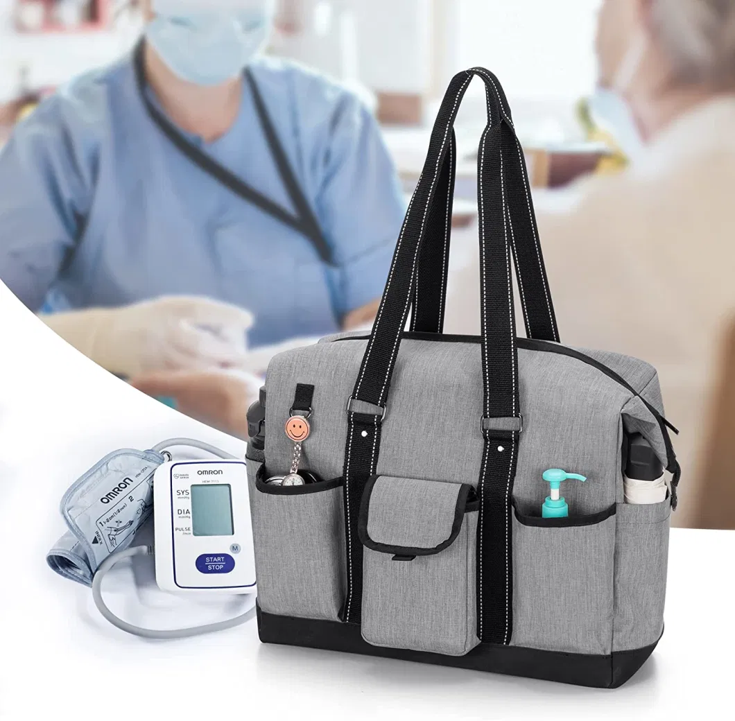 Nurse Bag for Work Hospital for Home Visits Clinical Study Health Care Utility Tote Medical First Aid Kit Bag