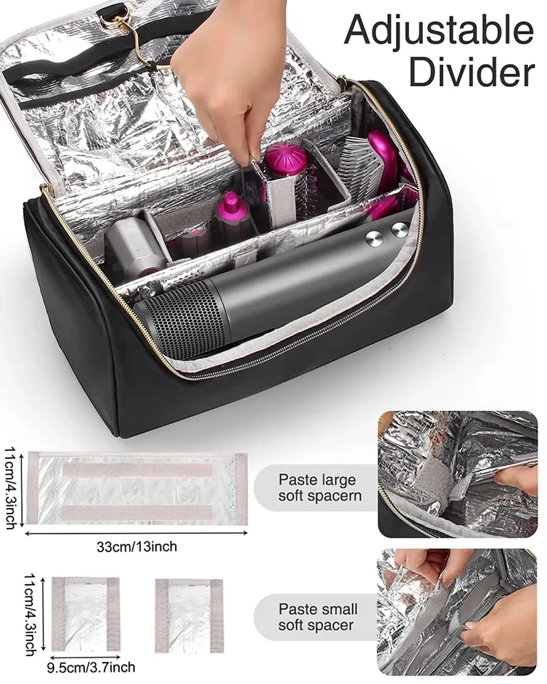 High Quality Hairstylist Handbag Portable and Insulated Dyson Curler Storage Bag for Hair Clipper Tool Storage Essential Item