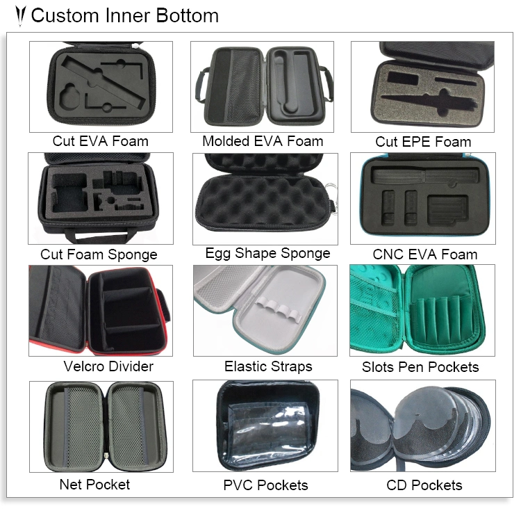 Waterproof Tools Device Equipment Storage Case Portable Suitcase with EVA/PU Foam Case