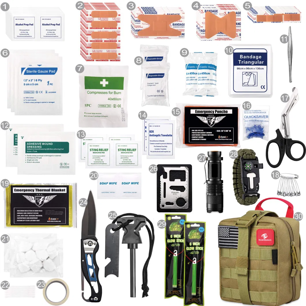 Survival First Aid Kit Outdoor Gear Emergency Kit Trauma Bag