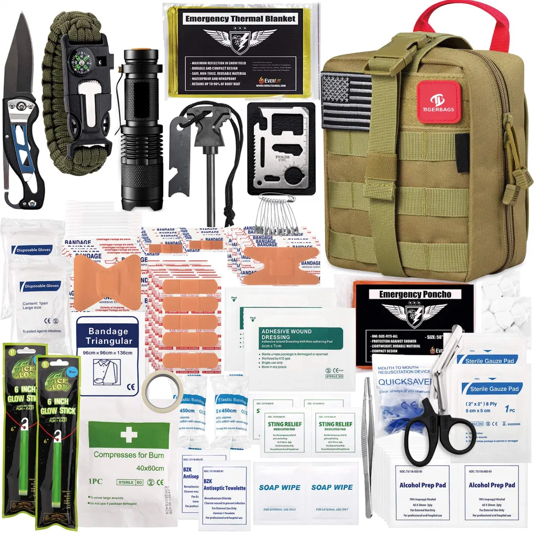 Survival First Aid Kit Outdoor Gear Emergency Kit Trauma Bag