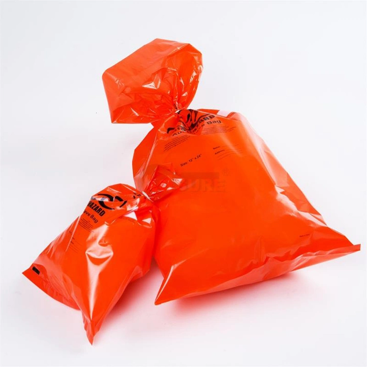 Medical Waste Trash Bag Large Autoclave Plastic Biohazard Garbage Bag