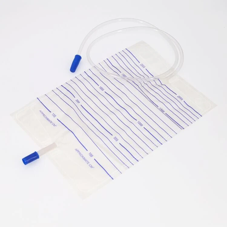 Disposable Medical Equipment Urine Bag with Cross Valve