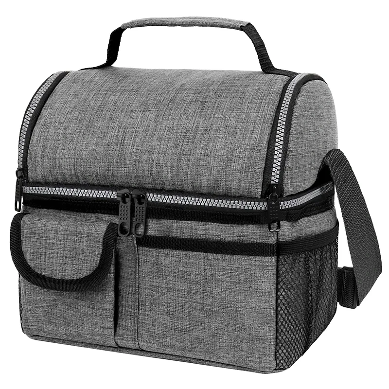 Dual Compartments Thermal Insulated Lunch Cooler Bag