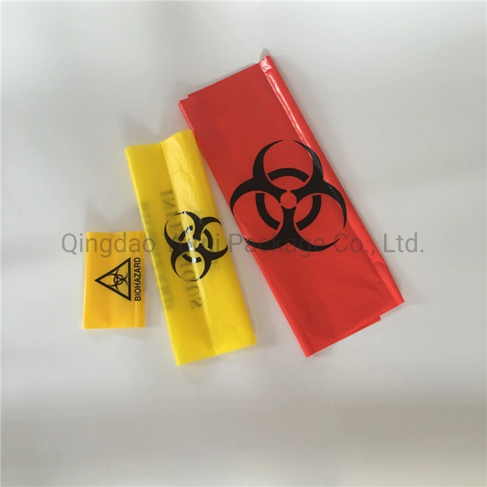 Hot Sale Red Biodegradable Medical Waste Biohazard Bag Medical Waste Bag Custom Medical Waste Bag