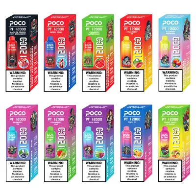 Original 12000 Puffs Electronic <a href='/cigarette/'>Cigarette</a> Poco PT12000 <a href='/disposable-vape/'>Disposable Vape</a> Pen Rechargeable Airflow Adjustable 22ml 10 Flavors Device Vapor Pen EU USA Warehouse