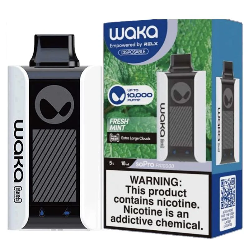 Waka Best Quality Disposable Vape Sopro PA10000 Puffs 0% 3% 5% Big Puffs Mesh Coil Wholesale I Vape