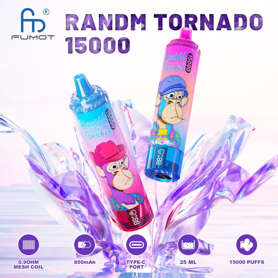 Shenzhen Randm Tornado 15000 15K Puff Wape Pen Hookah Wholesale Disposable E Cig Vaper Vapor Randm Tornado 15000 Puffs Vape