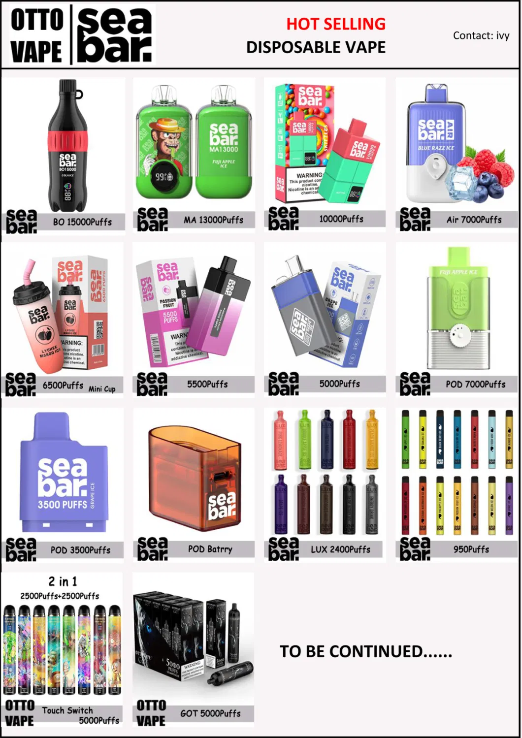 Seabar 5500 Puffs Shenzhen E Cigarette Wholesale Disposable Vape Pen Vapes Electronic Cigarette Vaper Best 5000 Puff