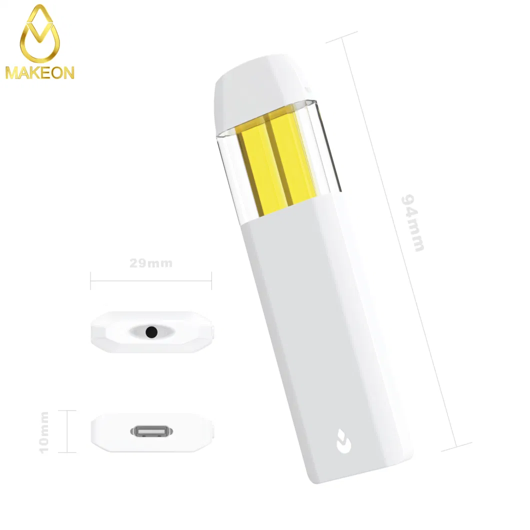 Makeon Custom Dual-Flavor Two Chamber Live Resin Thick Oil Tank Cartridge Pod Bar Updated Choices Labs Device Disposable E-Cigarette Vape Pen