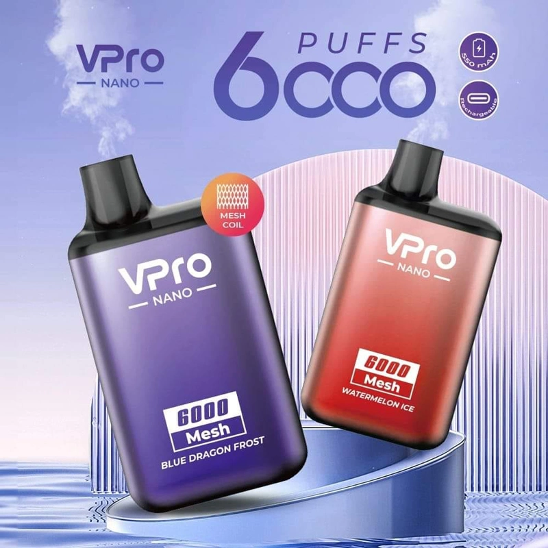 Original Vaporizer Flavors Esco Bar Vpro Nano 6000 Puffs Liquid Electronic Cigarette Fume Randm Vapor Pod Empty Wholesale I Vape Pen E Hookah Charger