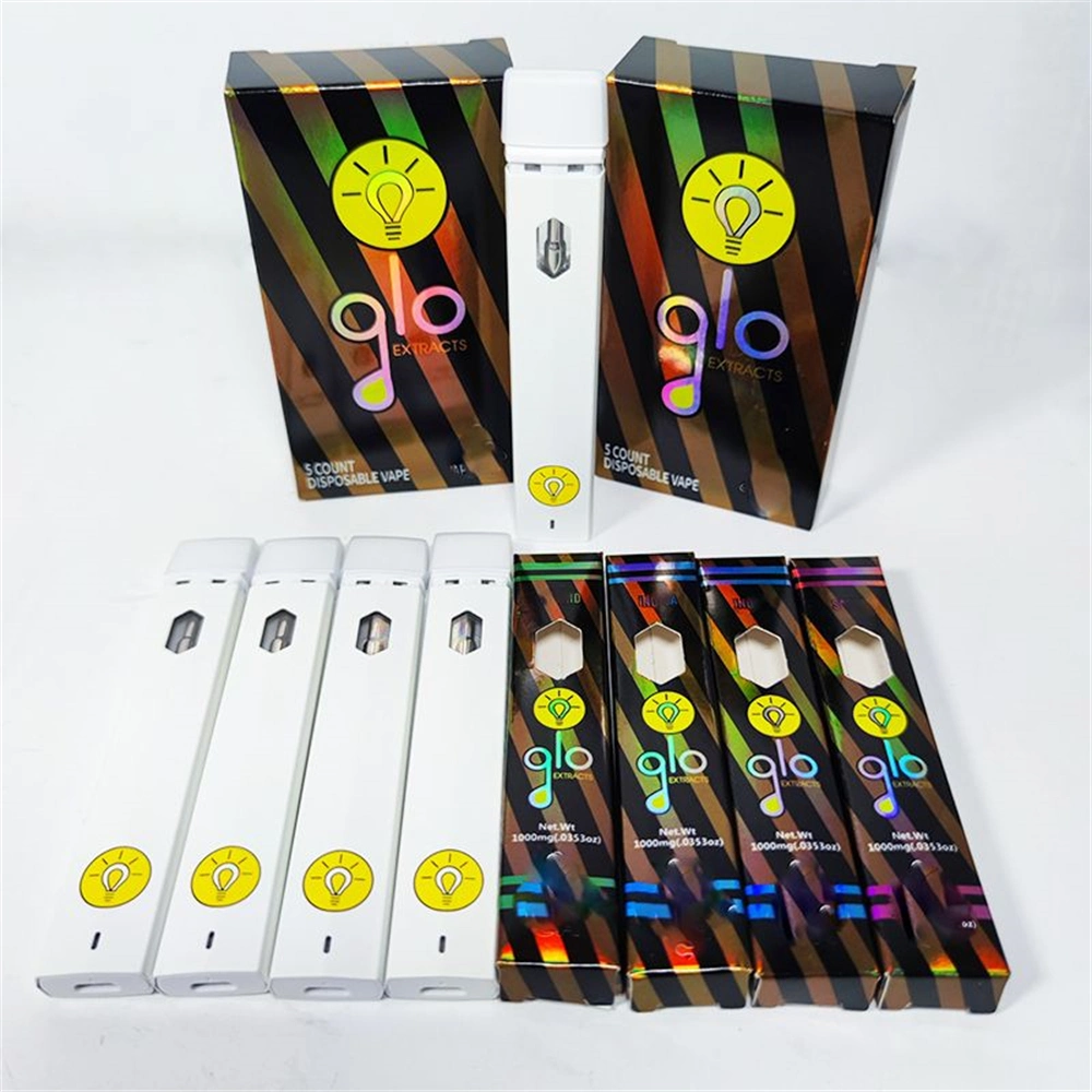 Wholesale Empty Glo Extracts 1st Gen Diposable Vape Pen Pod DAB Wax 1000mg 1ml 1.0ml 1 Gram Ceramic Coil Empty Rechargeable Pen