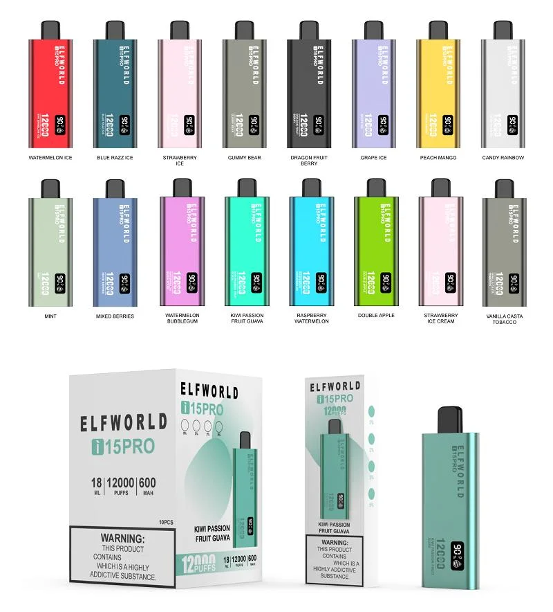 Elfworld Puff 9000 10000 12000 15000 20000 25000 9K 12K 15K 20K 25K Puffs Disposable Vapes Elf Razz Bar Pulse Vaper Desechable Bang Tornado E Cigarette Vape