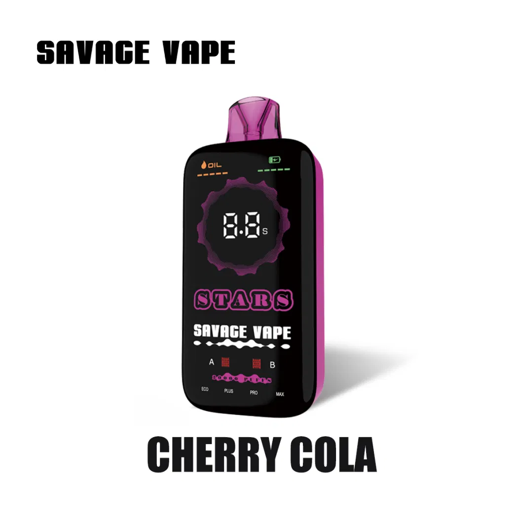 Savage Stars 20000 25000 Puffs 15000 30K Shisha Flavour Hookah Adalya E-Cigarette Germany EU Warehouse Full Screen Display Disposeable Vape