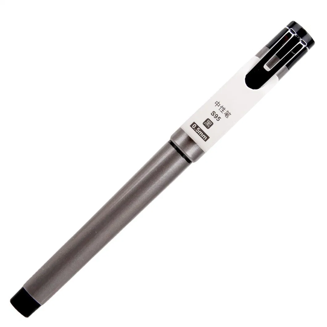 Metallic Student Black Pen Office Signature Gel Pen