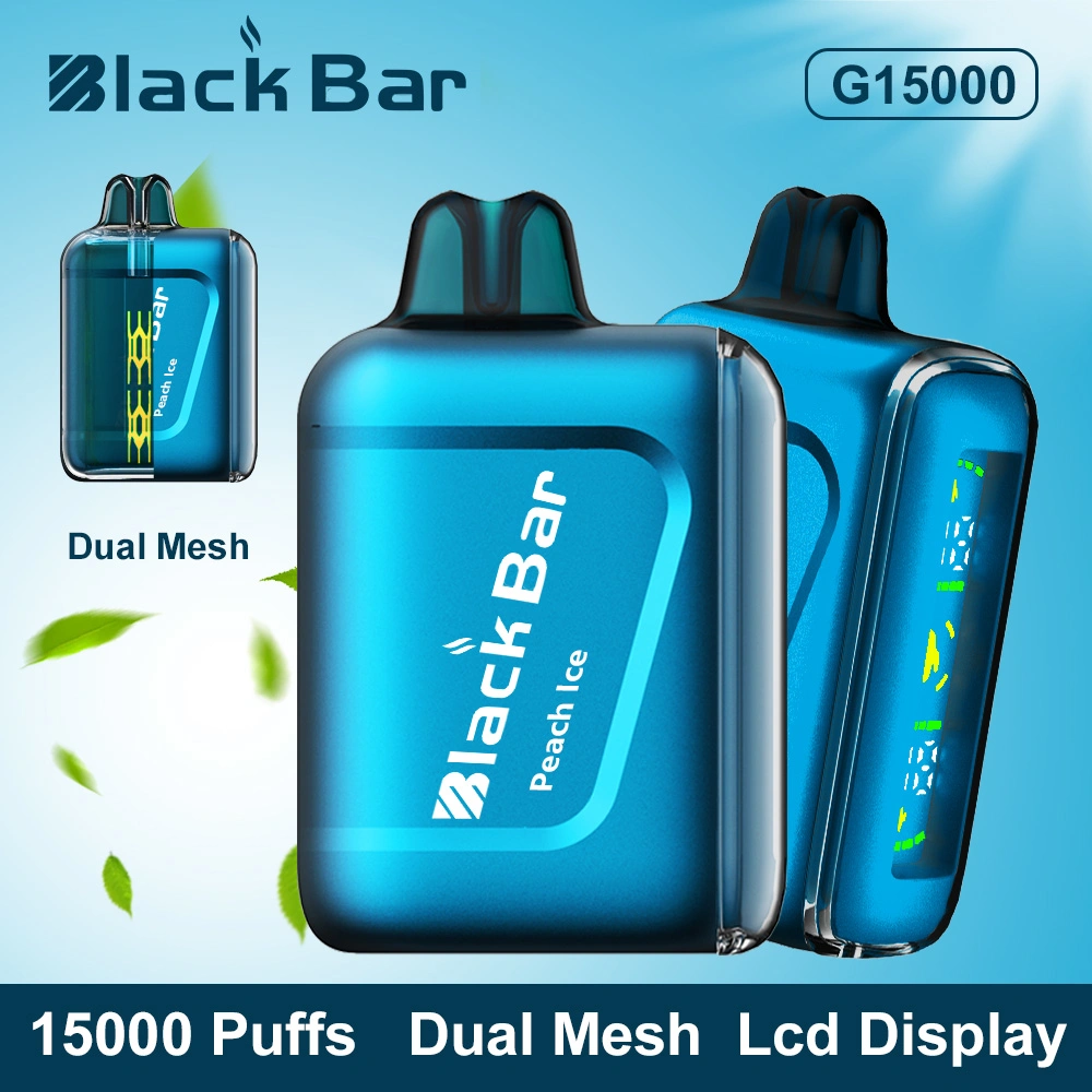 Factory Dual Mesh Rechargeable Smoking Vape Black Bar Mesh Coil 15000 Puff Cheap E Cigarette Disposable Vape Vaporizer