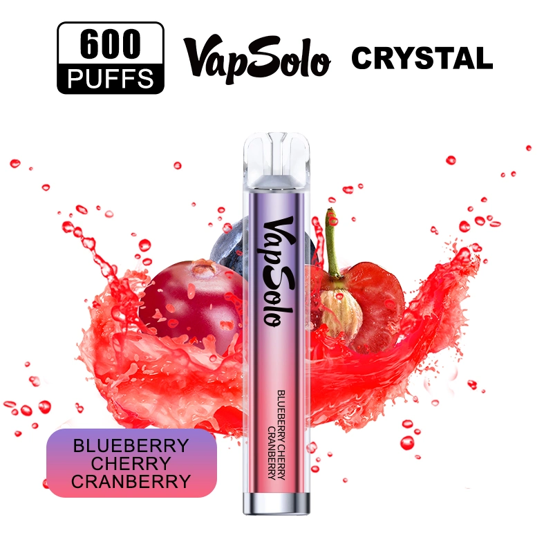 Vapsolo Crystal Bar Disposable Vape Elfbar 600 Puffs Smoke Vape E Cigarette Crystal Finish Portable Vape Pen Starter Kit