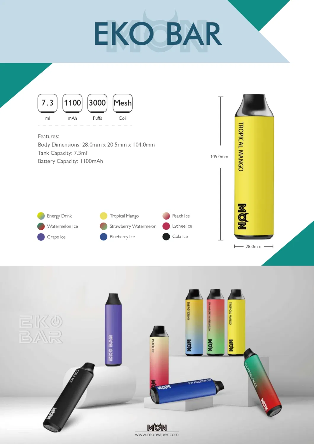 2022 Malaysia Best Selling Vaporizer 3000 Puffs 5% Best Quality Ecig Vape China Supplier Disposable Vapes