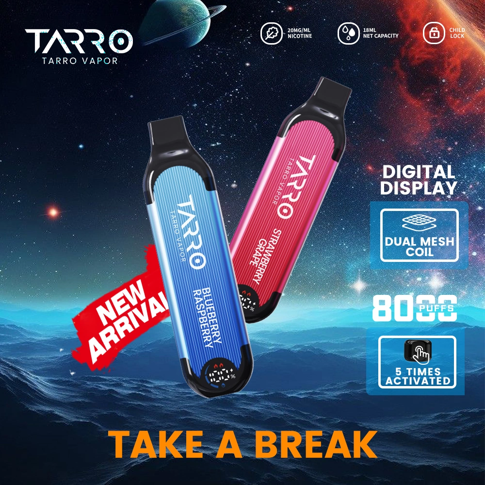 China Facory Wholesale Custom Vaporizer Tarro Bars 10000 Puffs Disposable Vape Pen Amazon Price with LED Display for Liquid and Battery