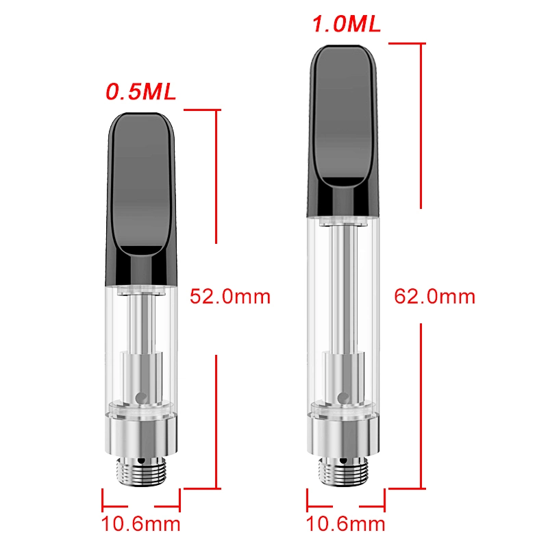 White Black Flat Tip Foam Packaging E Cigarette Vapes Pen 510 Thread Thick Oil DAB Wax Vaporizer Empty Ceramic Atomizers Vape Carts