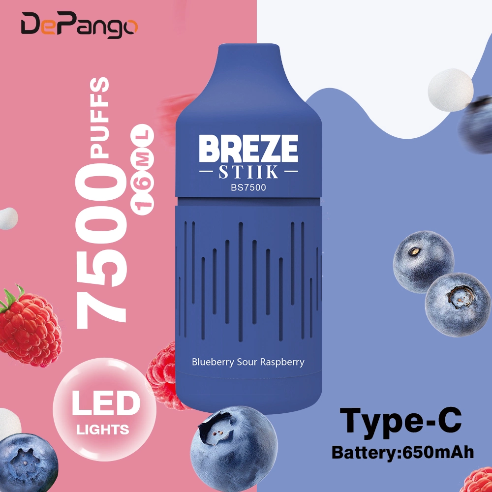 Breze Stiik Rechargeable Disposable Vape Yocup 8000 Puffs 400mAh 17ml E Liquid E-Cigarette Rechargeabl