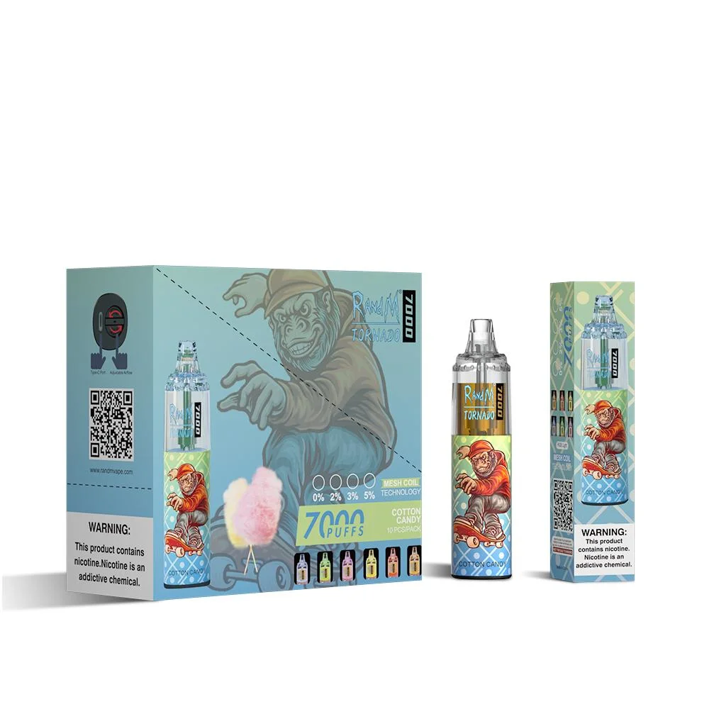 Sporting Disposable Vape Pure Flavor Vape Electronic Cigarette Randm Tornado 7000 Puff Vape Pen E Liquid Disposable Vape