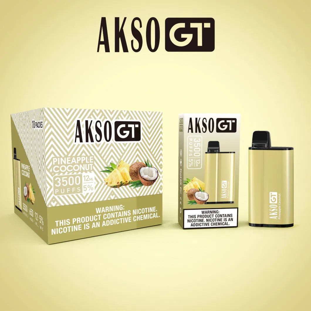 Factory Price Wholesale Disposable E Cigarette Akso Gt 3500 Puffs Rechargeable Electronic Cigarette with High Quality