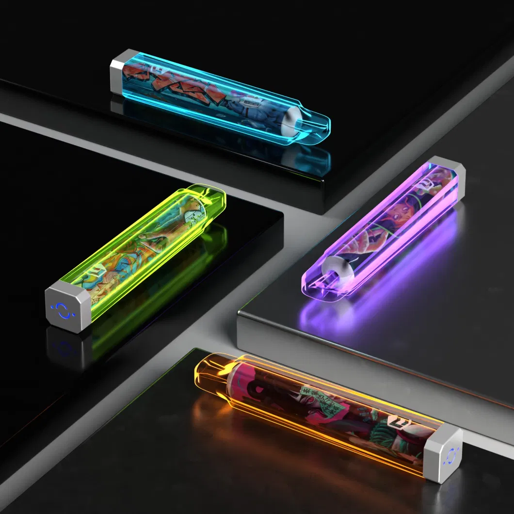 600 Puffs 500mAh Crystal Light Bar Light Effects Disposable Vape Pen 31