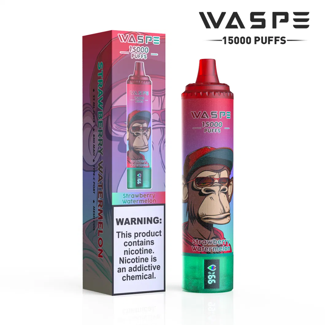 Waspe Factory 15000 Puffs 15K Vape with Screen Display Disposable Vape E Cigarette