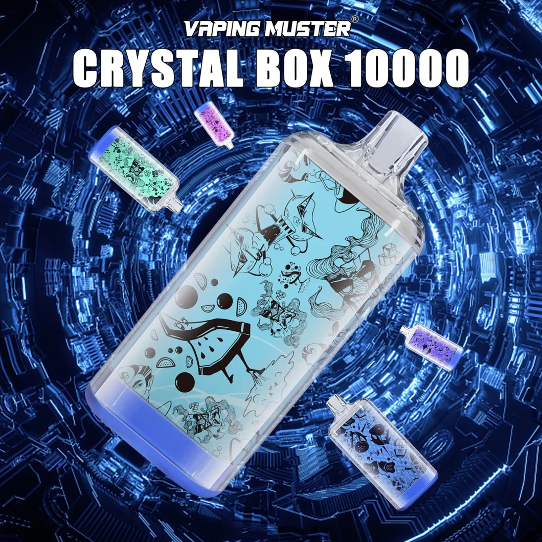 Vapingmuster High Quality Crystal Box 10000 for OEM 18ml E-Juicy up to 10000puffs Wholesale Price Disposable Vape Pen