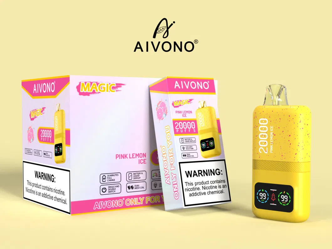 New Aivono Aim Magic 20000 Puffs Dual Modes 0% 2% 3% 5% Nicotine Rechargeable Bulk Buy Disposable Vape Wholesale with Customized Flavors