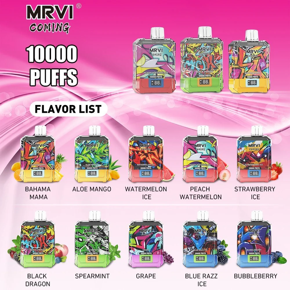 Mrvi Coming 10000 Zbood Asain 0% 2% 5% Laca 36ml Vuse Go Switch Electric Cigarette Disposable Vape