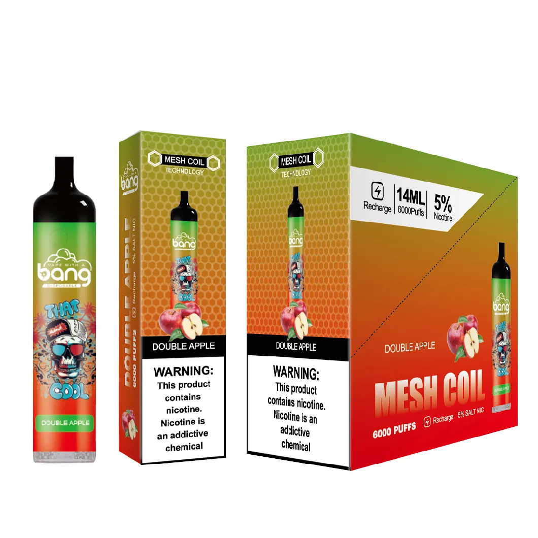 Bang Mesh Coil 6000 Puffs Disposable Vape Device 12 Flavors 14ml Pre-Filled Pods E Liquid