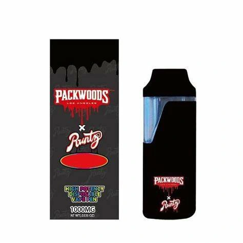 Packwoods X Runtz 1.0ml E Cigarettes Texture Pens 10 Flavors Available 380mAh Battery Disposable Vape Pens with Bottom USB Charger Rechargeable Device Pods