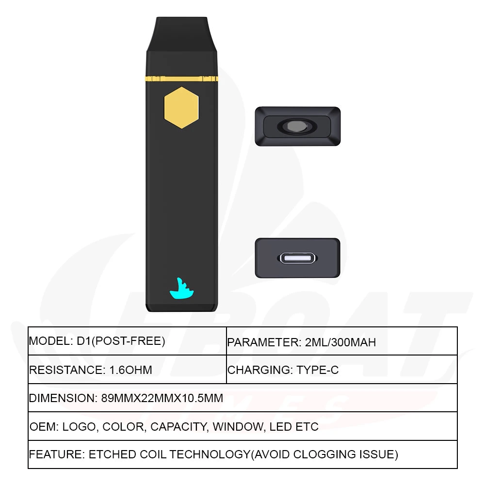 Hottest USA Vaping Device Eboattimes D1 Vertical Ceramic Rechargeable Pod Ceramic Vape