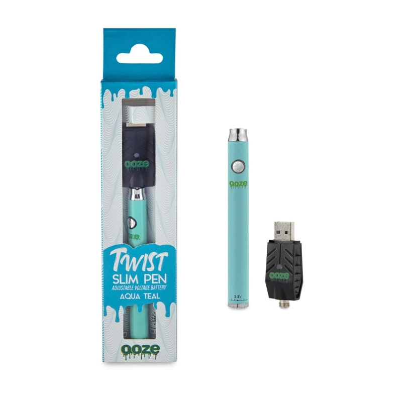 Ooze Twist Slim Pen - 320mAh Flex Temp Preheat Battery Adjustable Voltage with USB Smart Charger 510 Thread