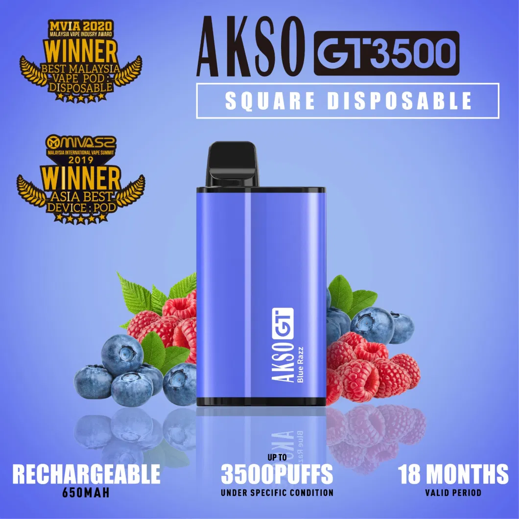 Factory Price Wholesale Disposable E Cigarette Akso Gt 3500 Puffs Rechargeable Electronic Cigarette with High Quality